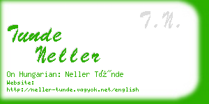 tunde neller business card